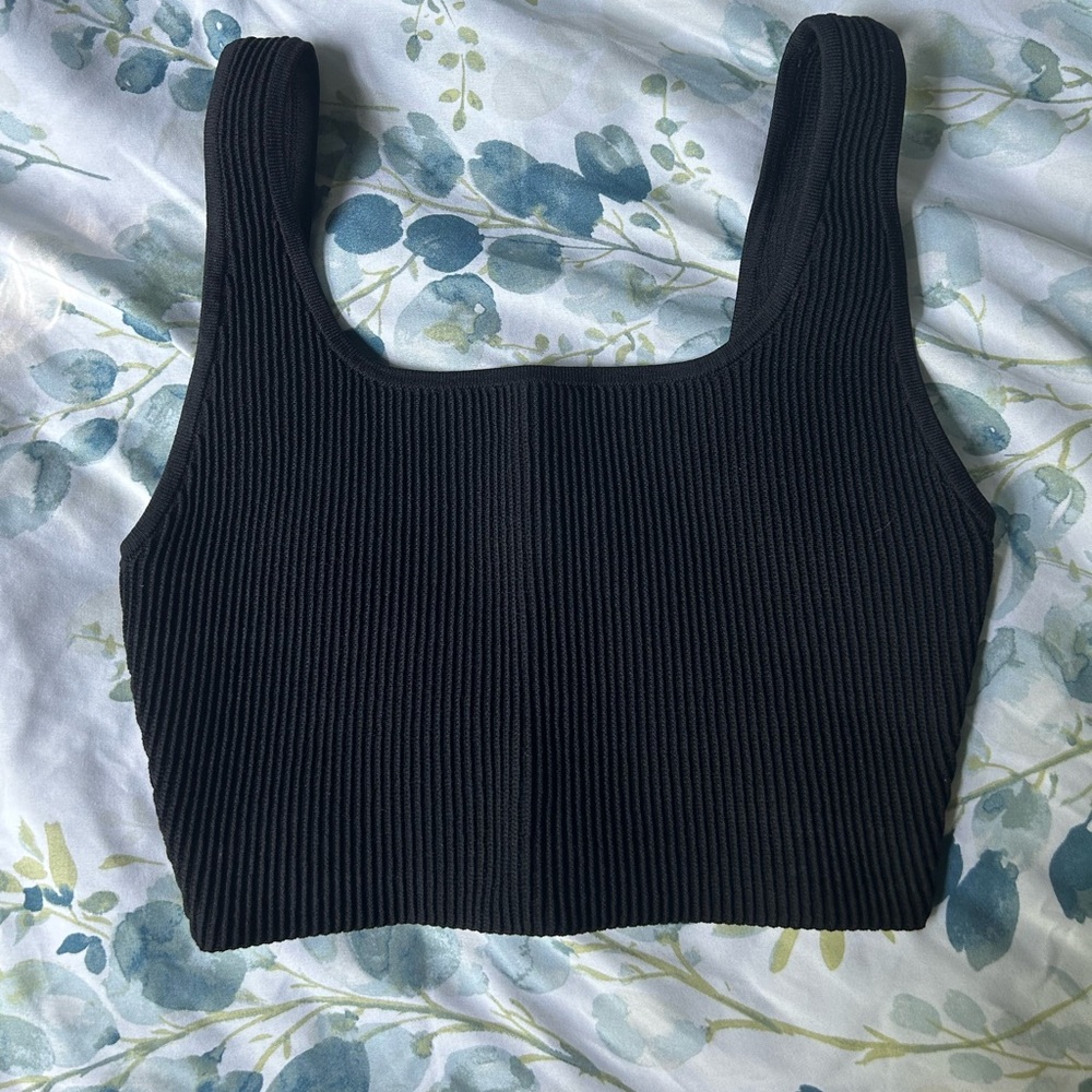 Babaton Sculpt Knit Square-neck Cropped Tank